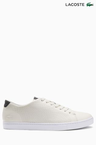 White Lacoste&reg; Perforated Showcourt Trainer